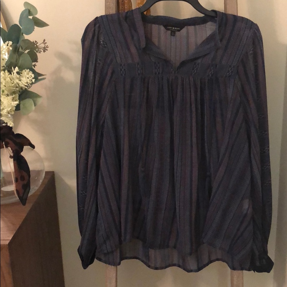 Lucky Brand boho stripe shirt